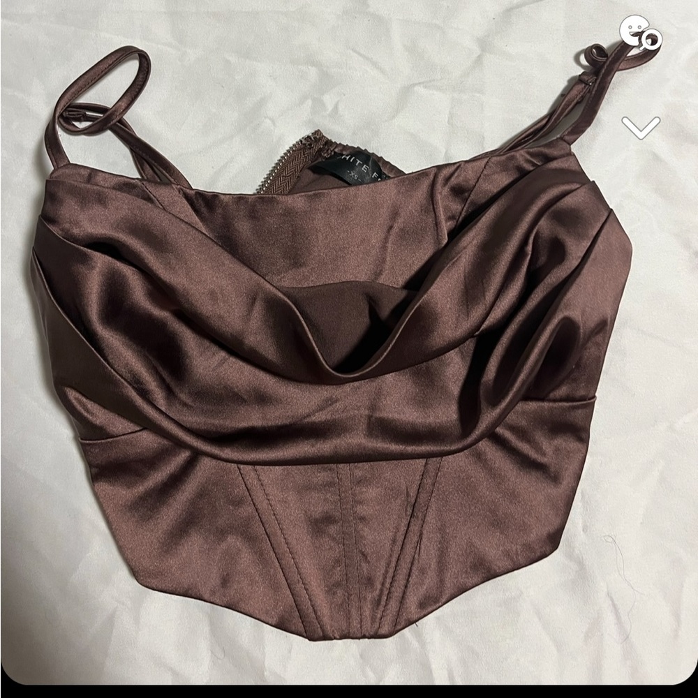 white fox corset top xs worn once